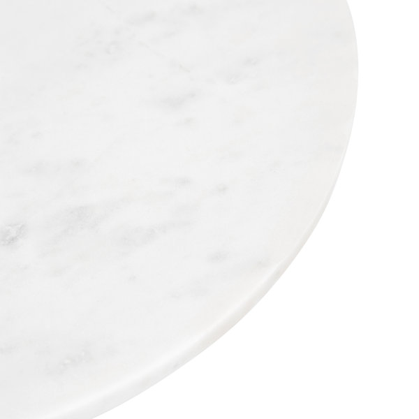 Mercer41 Cemil Genuine Marble Pedestal End Table & Reviews Wayfair